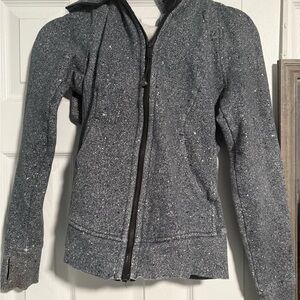 lululemon athletica Speckled Gray Scuba Zip-Up Hoodie